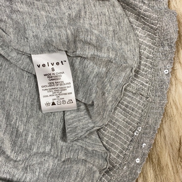 Velvet Sleeveless Silver Sequin Mini Dress, Size Small - Picture 11 of 13